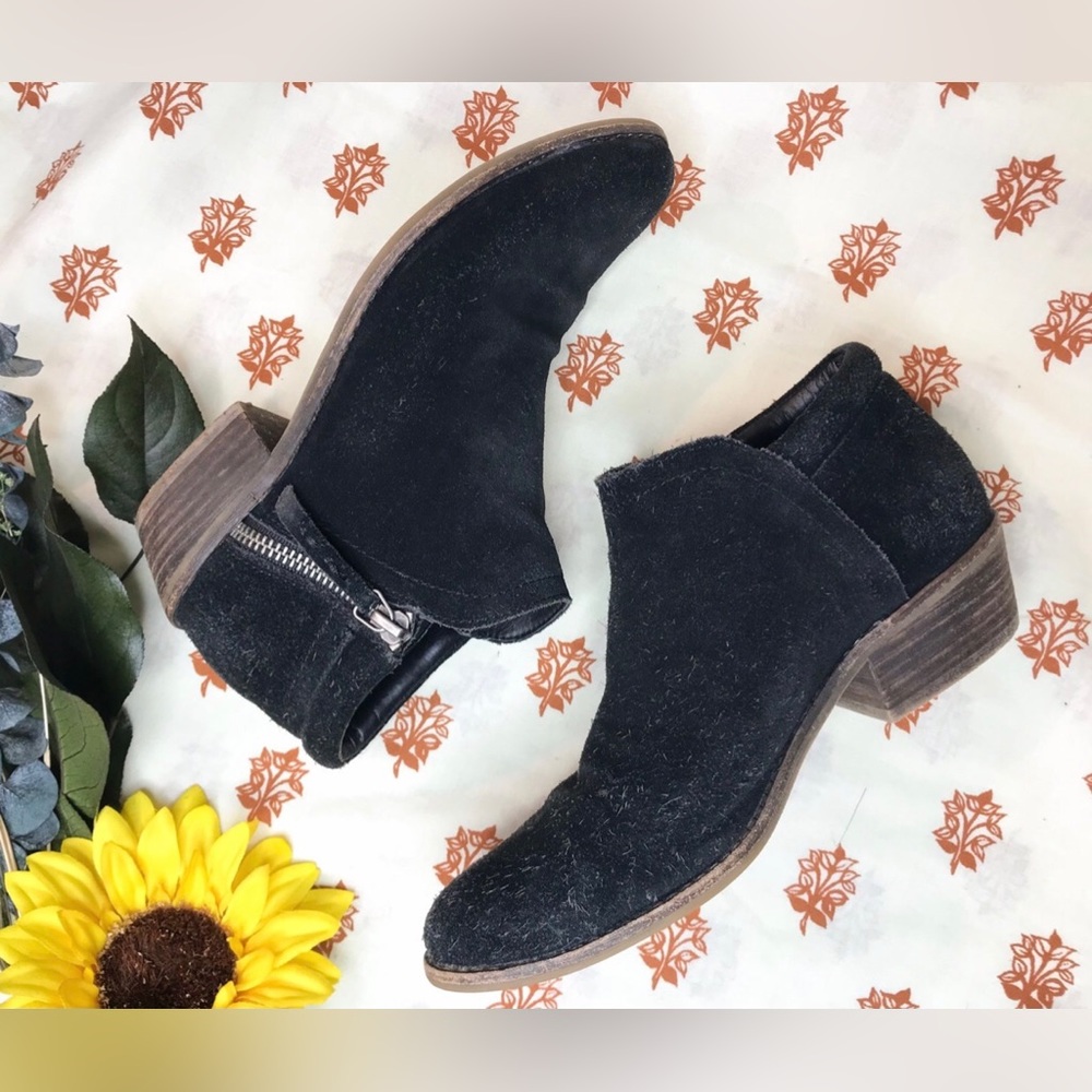 Steve Madden Tobii black suede ankle boots